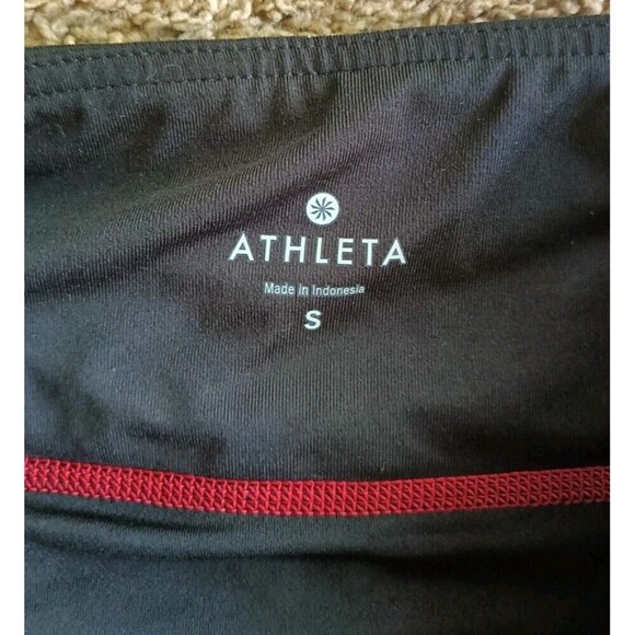 Athleta High Rise Acceleration Shorts Size Small Red Black Running Shorts Active - Picture 4 of 7
